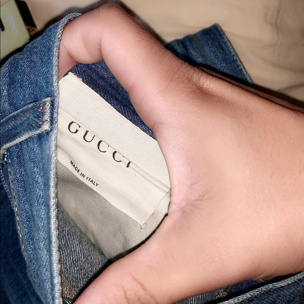 Gucci snake jeans